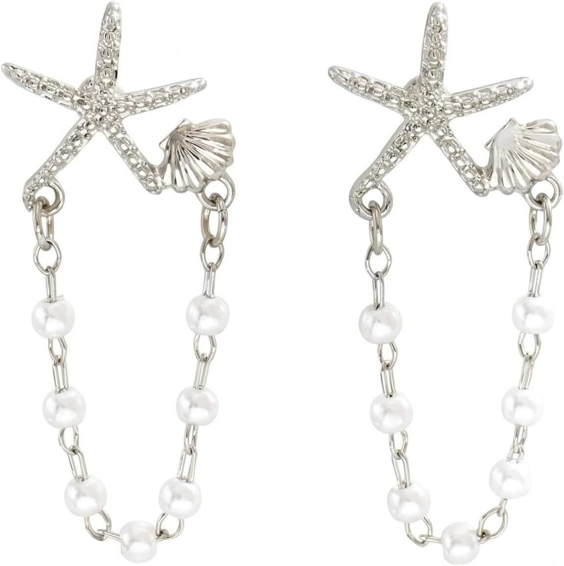 14K Gold Plated Starfish Earrings for Women Trendy, Boho Summer Beach Starfish Earring Gold Statement Hypoallergenic Studs Vacation Outfits Accessories Jewelry