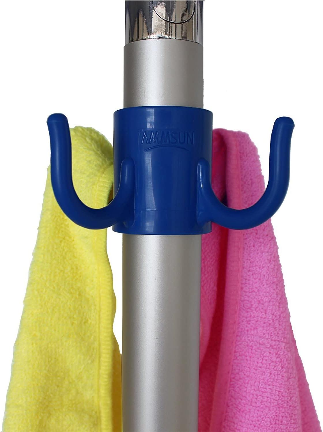 AMMSUN Beach Umbrella Hanging Hook,Beach Accessories,Blue | 4-prongs Plastic Umbrella Hook Hanging for Towels /Hats/Clothes/Camera/Sunglasses/ Bags,Fit for Beach,Camping Trips