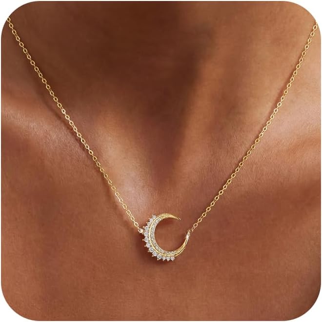 CHESKY Layered Necklaces for Women Trendy, Dainty 14k Gold Plated Pendant Necklace Layering Necklace for Women Non Tarnish Hypoallergenic Sun Gold Necklace Stack Gold Jewelry for Women Gifts