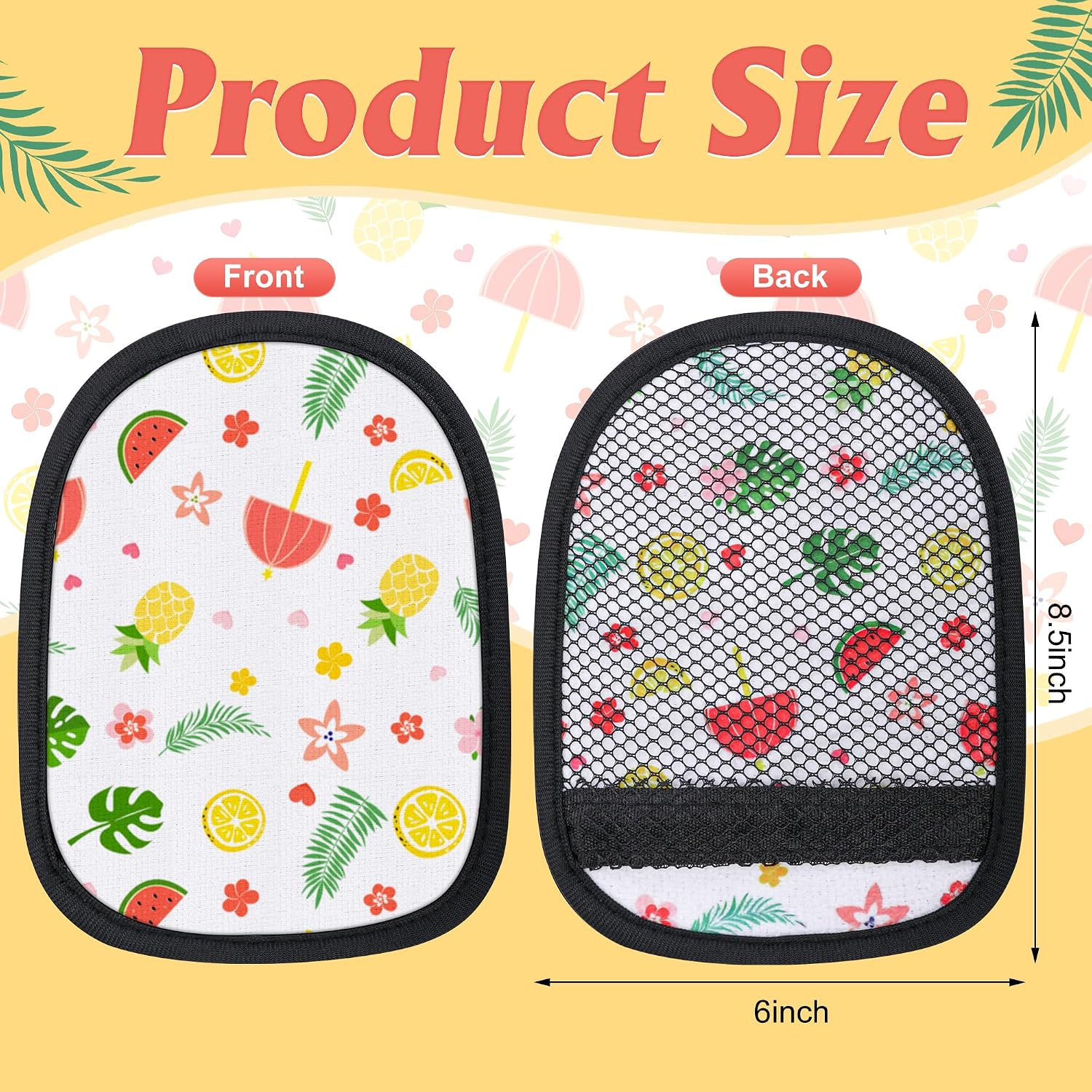 codree 2 Pcs Sand Wipe Off Mitts, Beach Theme Sand Remover for Beach | Beach Sand Remover Cleaner Mitts Bag, Beaches Travel Mitt for Outdoor Activities Volleyball Sandboxes