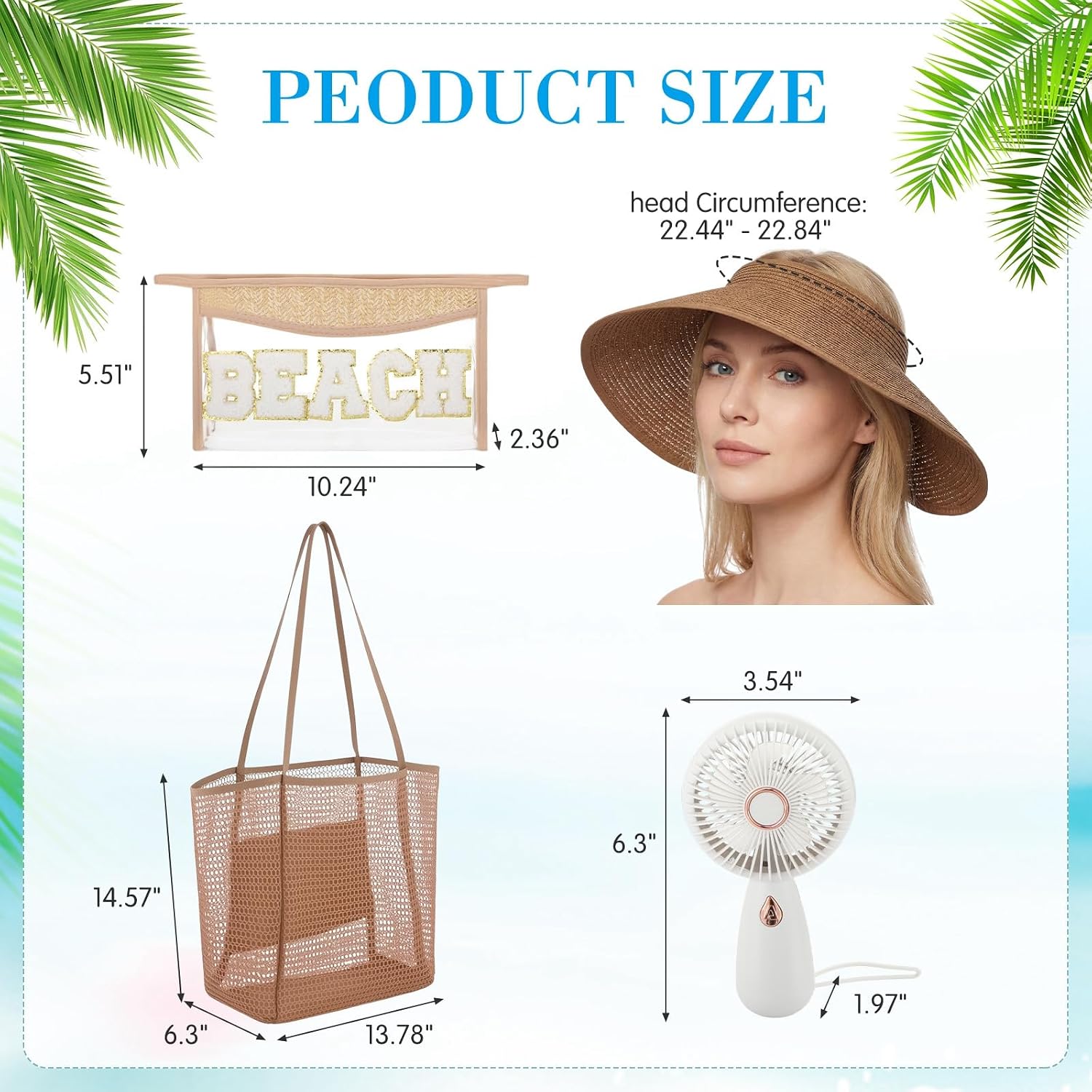 Hsei 4 Pcs Beach Gifts Set for Women Summer Essential