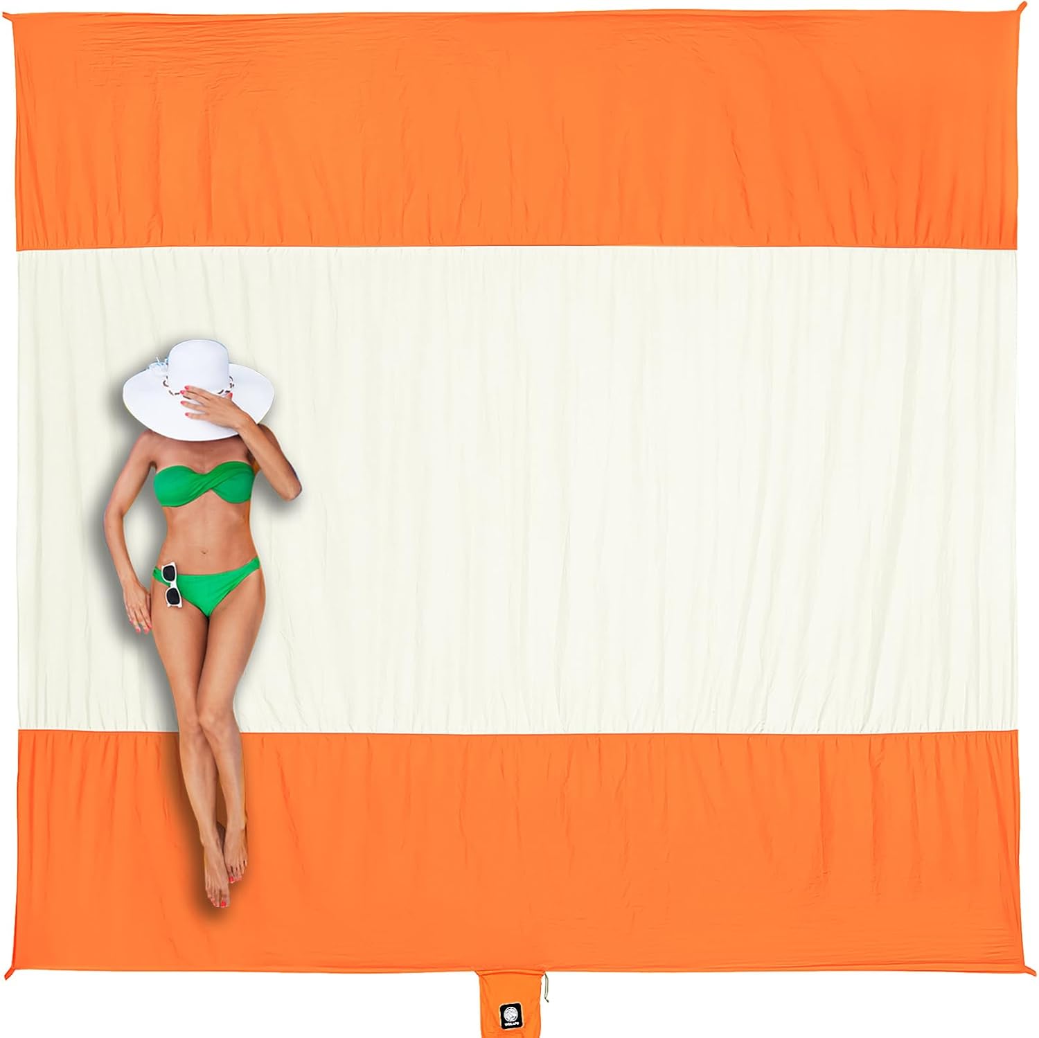WEKAPO Beach Blanket Sandproof Waterproof, Extra Large Beach Mat, Oversized & Compact Sand Free, Quick Drying Beach Essentials for Vacation, Cruise, Picnic & Camping with Stakes